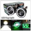 2Pcs/1Pc Car Universal Modification LED Angel Eye Fog Lamp Assembly Highlights Daytime Running Lights for Suv Offroad