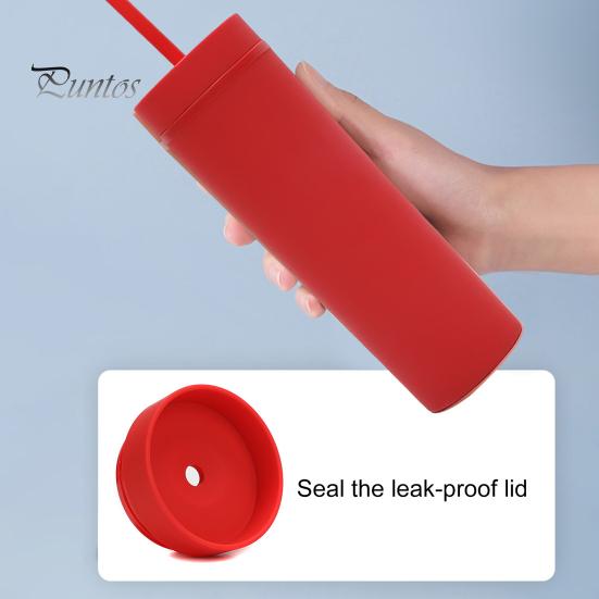 Чашка-непроливайка с широким горлом, 16 унций, с трубочкой и крышкой, герметичная, герметичная, с изоляцией, для дома, офиса, спортзала, путешествий