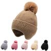 1Pc Hat Women's Winter Korean Version  Big Hairball Warm Fleece Pullover Hat Winter Thickened Wool Ear Protection Hat
