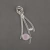 Кулон из розового халцедона, ювелирное изделие ручной работы из стерлингового серебра 925 пробы, дизайнерский серебряный кулон в подарок сестре