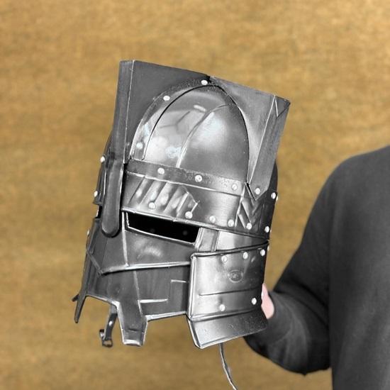 Черный боевой шлем гномов Мории, средневековые доспехи в стиле ВК для LARP, косплея, рыцарского костюма и коллекционной экспозиции