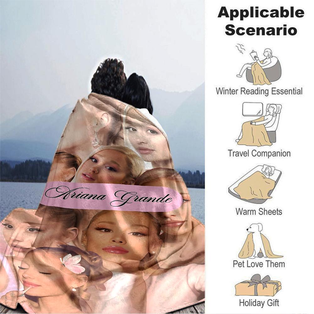 Ariana Grande'S Beauty Evolution Blanket Soft Throw Blanket For Home Bedroom Bed Sofa Travel Office Solid Christmas Blanket