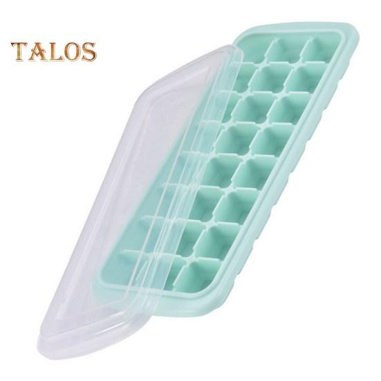 Ice Cube Mold with Cover DIY No Odor Convenient 24 Grids Easy Release Ice Cube Trays Kitchen Tool