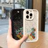 Phone Case: 2D Flat Design Suitable for iPhone 18 17 16 15 14 13 Pro Tiered Protective Case, Cartoon Green Dinosaur, Christmas and Halloween Gift