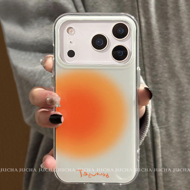 Оранжевый градиентный чехол для телефона для Apple 17, Vivox200 и Huawei Mate70 Pro – Персонализированный дизайн
