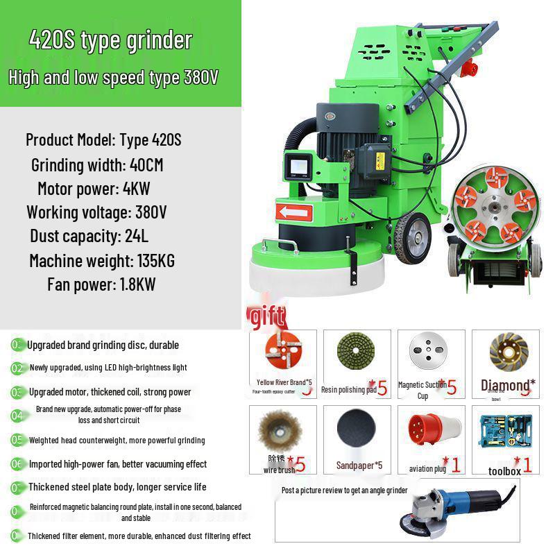 Shanghai Dust-Free Epoxy Floor Grinder: Concrete, Cement, Pavement, Paint Stripper, Terrazzo Polisher