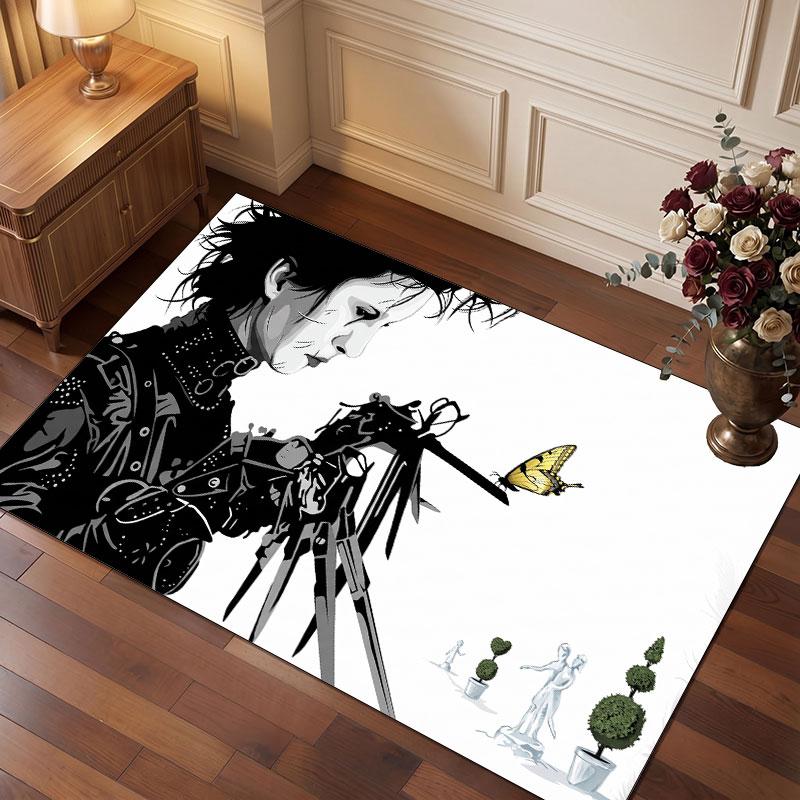 Edward Scissorhands Rug Soft Thick Non Slip Floor Carpet for Bedroom Living Room Home Decor