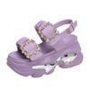 Summer Women Sandals High Heels Ladies Chunky Shoes Platform Wedges Sweet Sandals Height Increasing