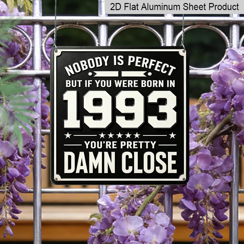 2D Flat - 1pc Vintage Metal Aluminum Sign | Retro Wall Art for Living Room, Lounge, Bedroom, Dining Room, Patio, Garden, Deck | Perfect Birthday Gift