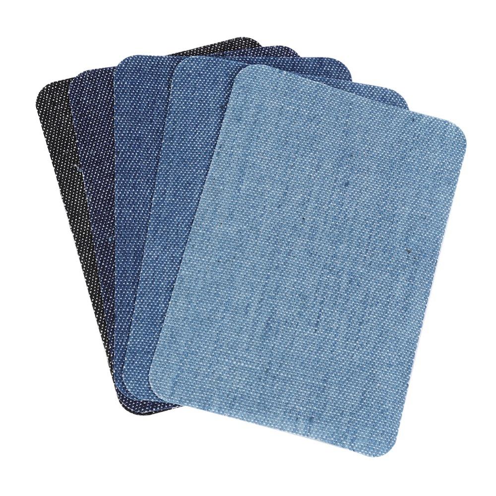 25PCS Blue Denim Patches No Sew Sewing Patches Decoration Set Cloth Patches  Home Use