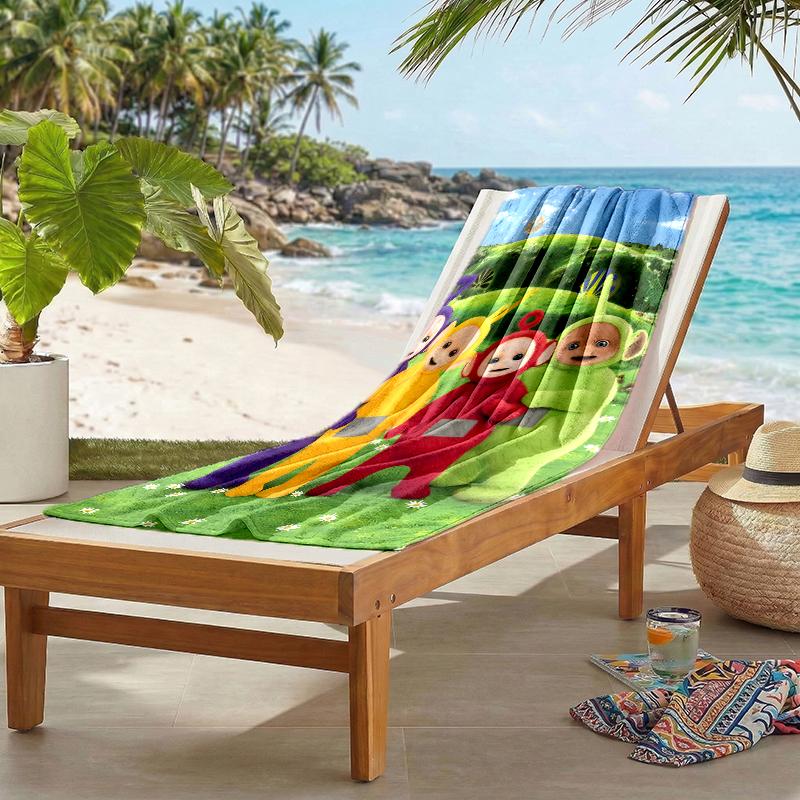 Teletubbies Fashion Beach Towel: Ideal for Summer Adventures Soft, absorbent and quick drying suitable for swimming and bathing