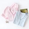 New Autumn and Winter Pajamas Ladies Pure Cotton Long-sleeved Thick Warm Winter Home Service Suit Solid Color Cardigan Sleepwear