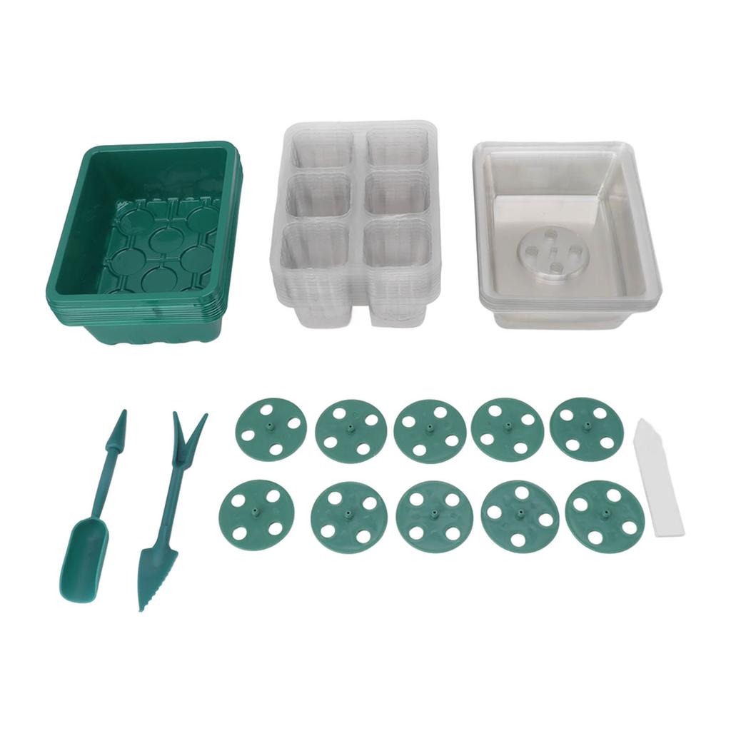 Поддон для рассады семян, пластиковый прозрачный лоток для садоводства, 6 отверстий