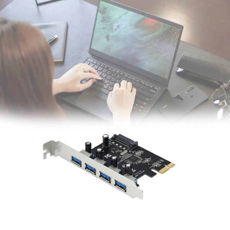 Карта расширения Pcie Usb30 с четырьмя портами для передачи данных на настольный компьютер