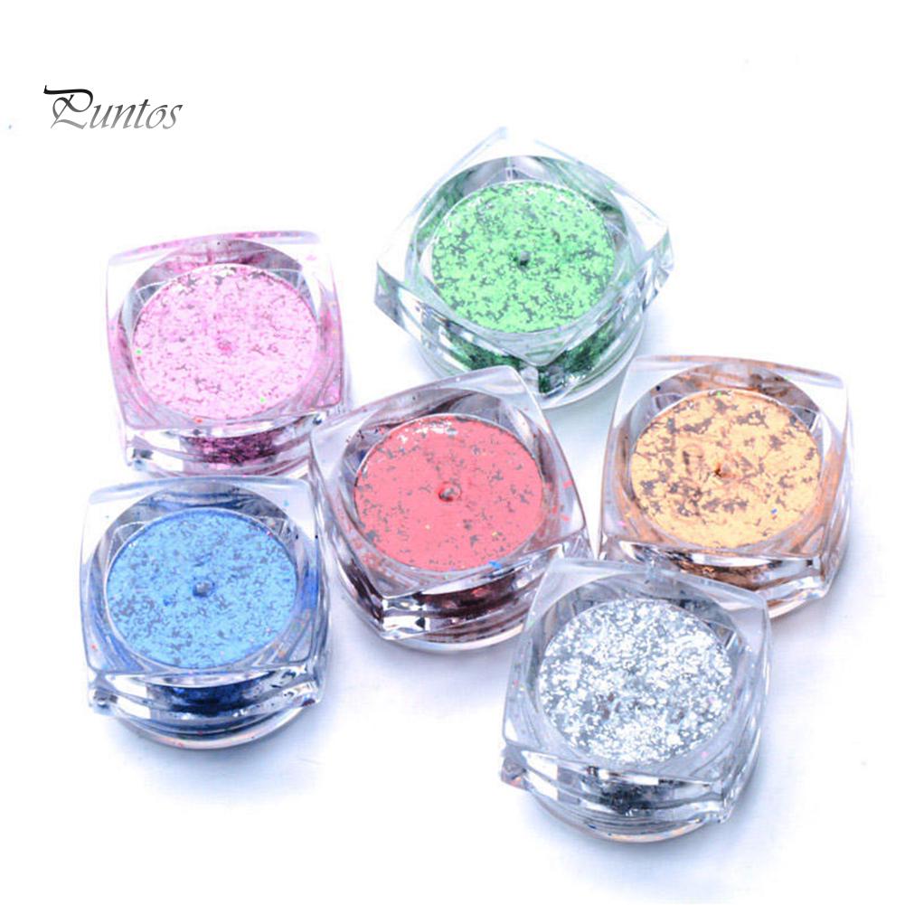 Puntos Nail Art Manicure Decor 0.2g Shiny Paillettes Foil Glitter Sequins Mirror Powder
