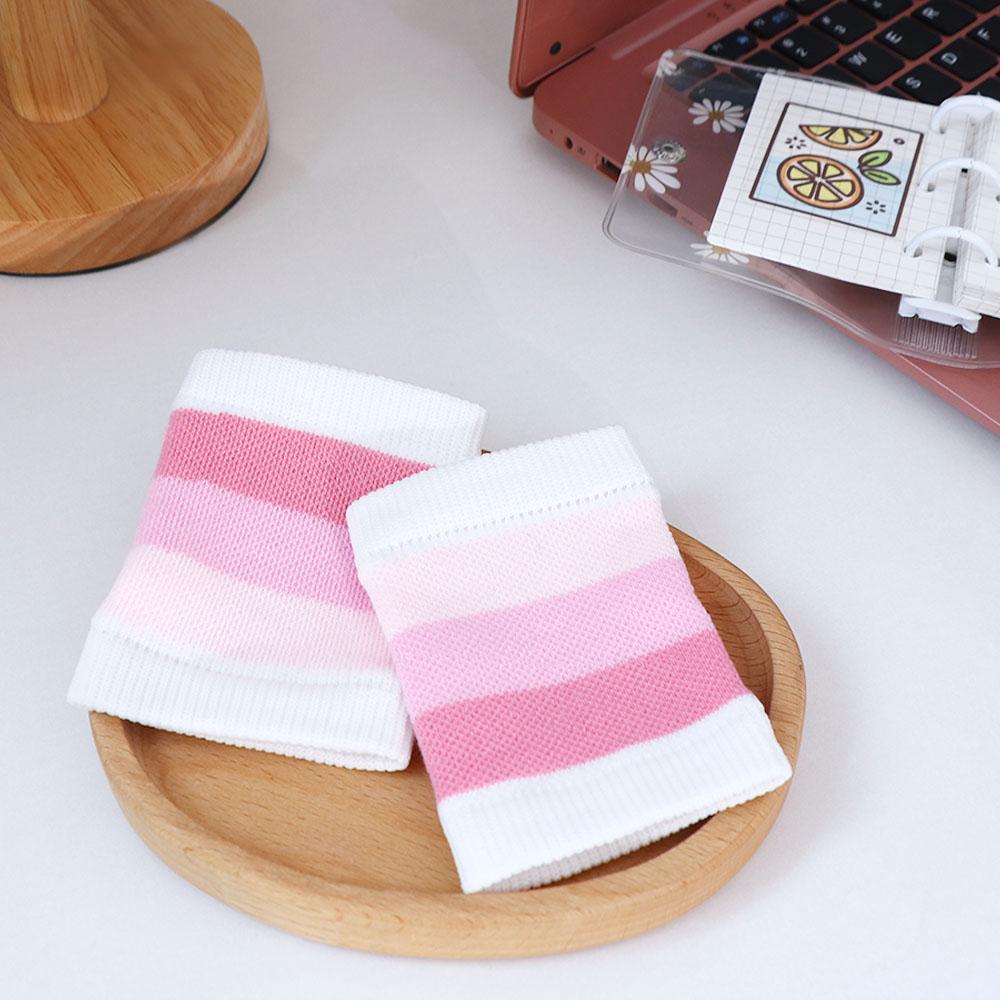 Women Running Cotton Soft Badminton Warm Bracers Rainbow Color Wristband Hand Wrap