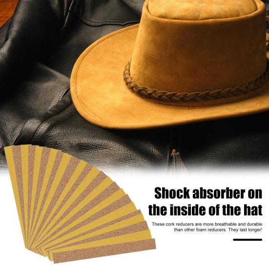 24 шт. пробковая лента для уменьшения размера кепки, самоклеящаяся вставка для кепки, амортизирующая наклейка, универсальная лента для уменьшения размера бейсболки