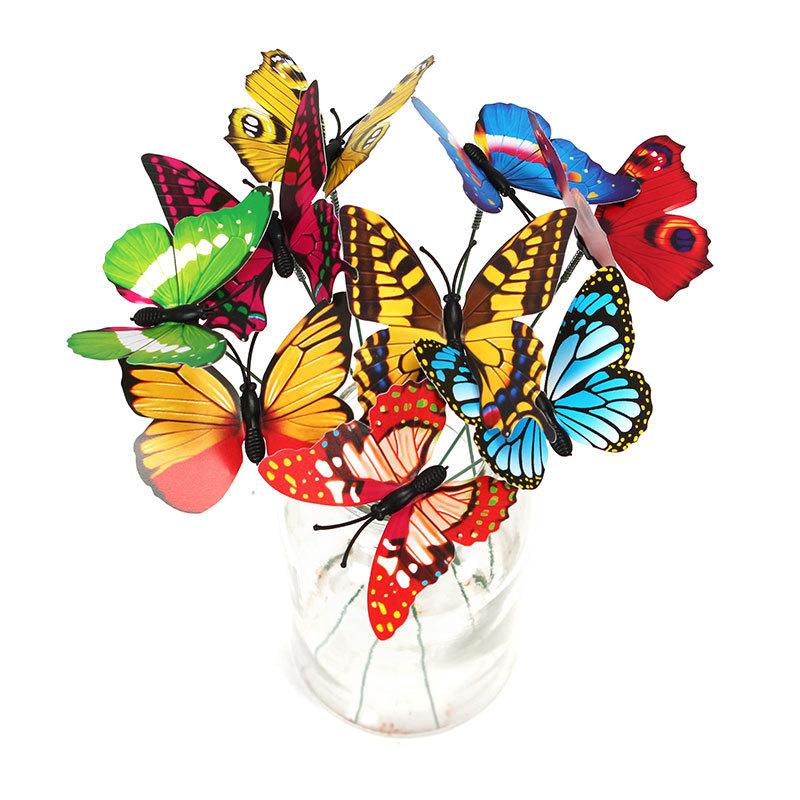 Colorful Whimsical Butterfly Stakes for Garden Yard Planter Outdoor Decor Flower Pots Decoration Eco-Friendly Garden Ornaments