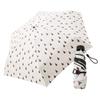 Smallest Class Folding Micro Parasol Teepee Pattern UV Umbrella for Both Sunny and Rainy Days World's 5-fold [99.99% Protection] Off-white