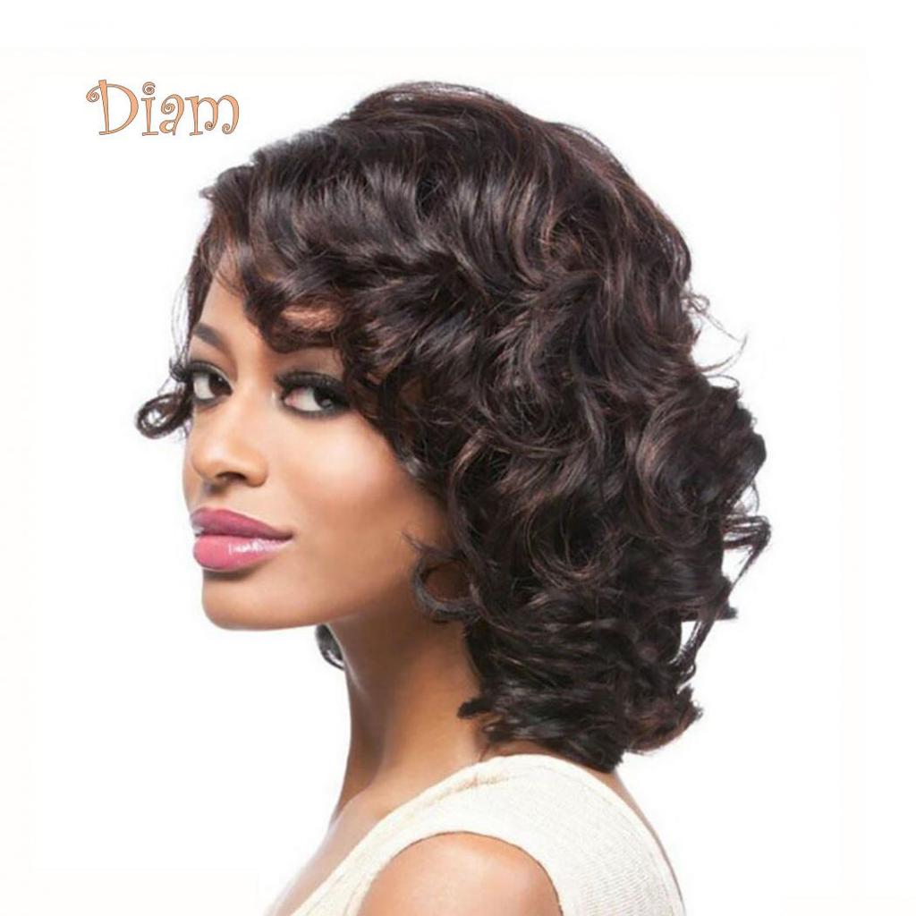 Tenfyer Fashion Short Curly Wig Synthetic Fiber Charming Women Daily Party Hairpiece
