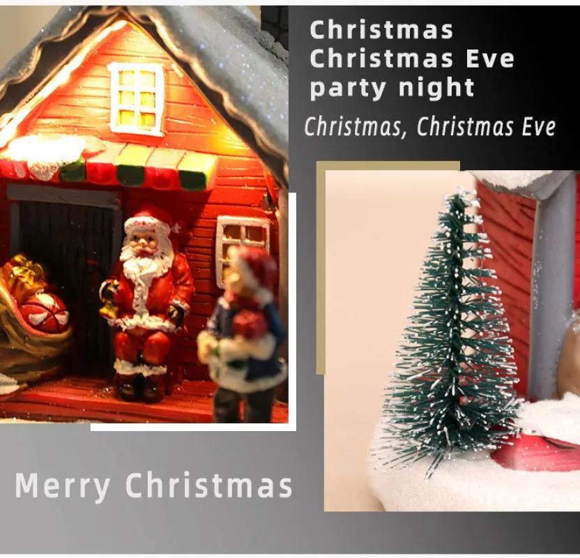 Зимний снег Рождественская деревня Архитектура Санта-Клаус Дом Сельский жилой Рабочий стол Рождественский дом Спальня Рабочий стол Украшение