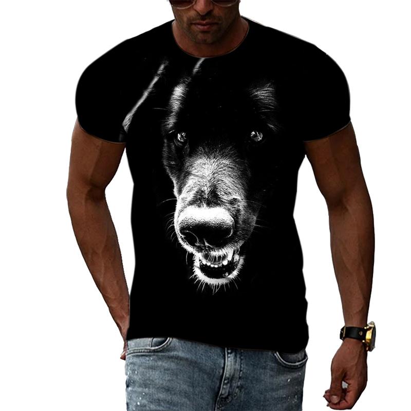 Interesting Animal Dog Graphic T Shirts For Men Summer Fashion Casual Personality Creative Design Street Style 3D Print Tees Top