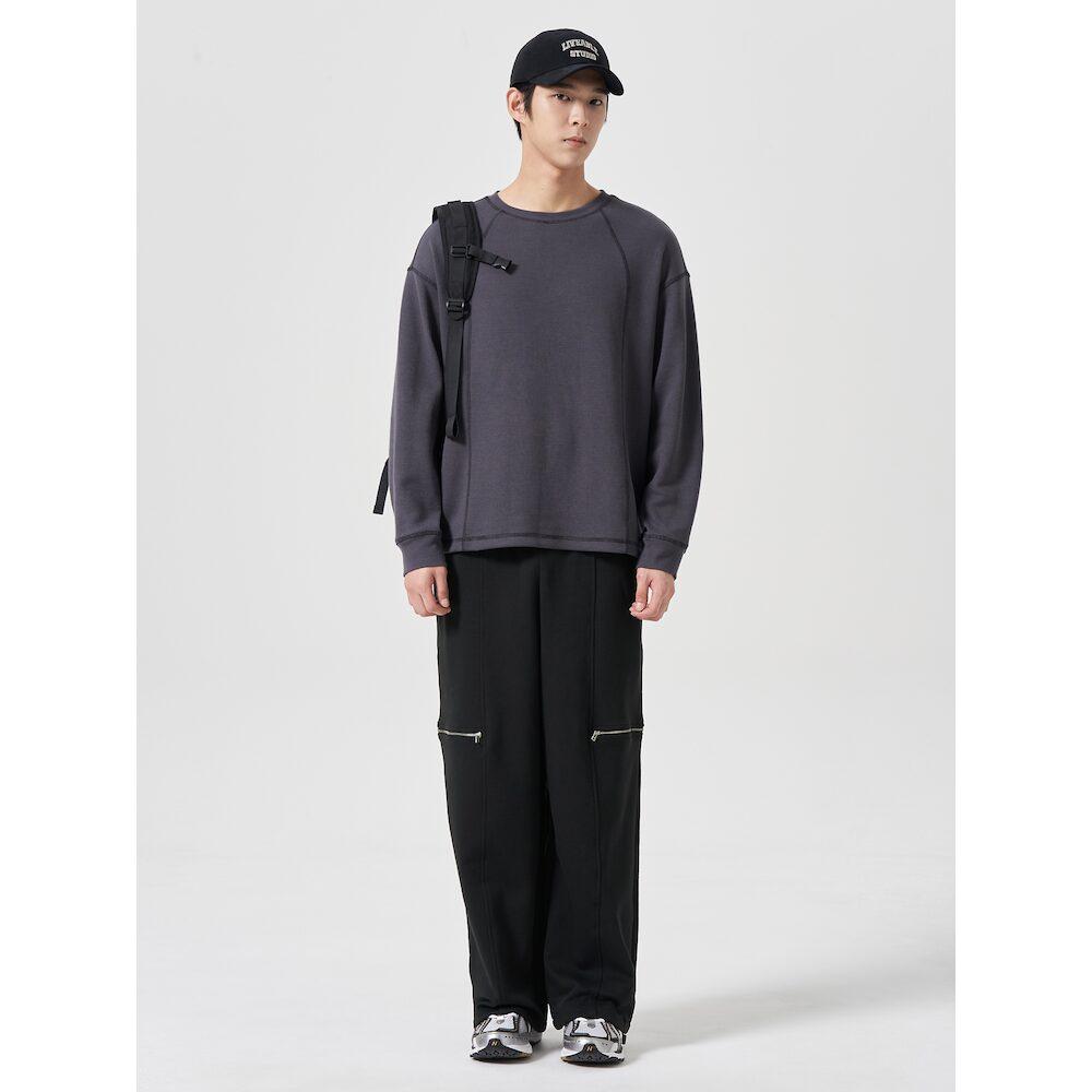 8SECONDS Jersey Zipper Detail Pants Black