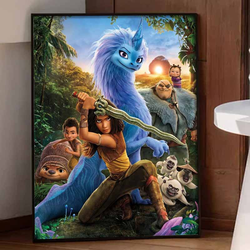 Disney Набор для алмазной мозаики «Райя и последний дракон» 5D DIY, подходит для начинающих и любителей рукоделия, украшение интерьера
