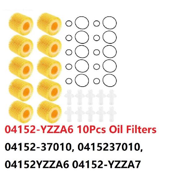 Набор из 10 шт. масляных фильтров двигателя автомобиля 04152-YZZA6 для Toyota Corolla Prius C-HR 2.0L Pontiac Vibe 2009-2010 04152YZZA6 04152-37010