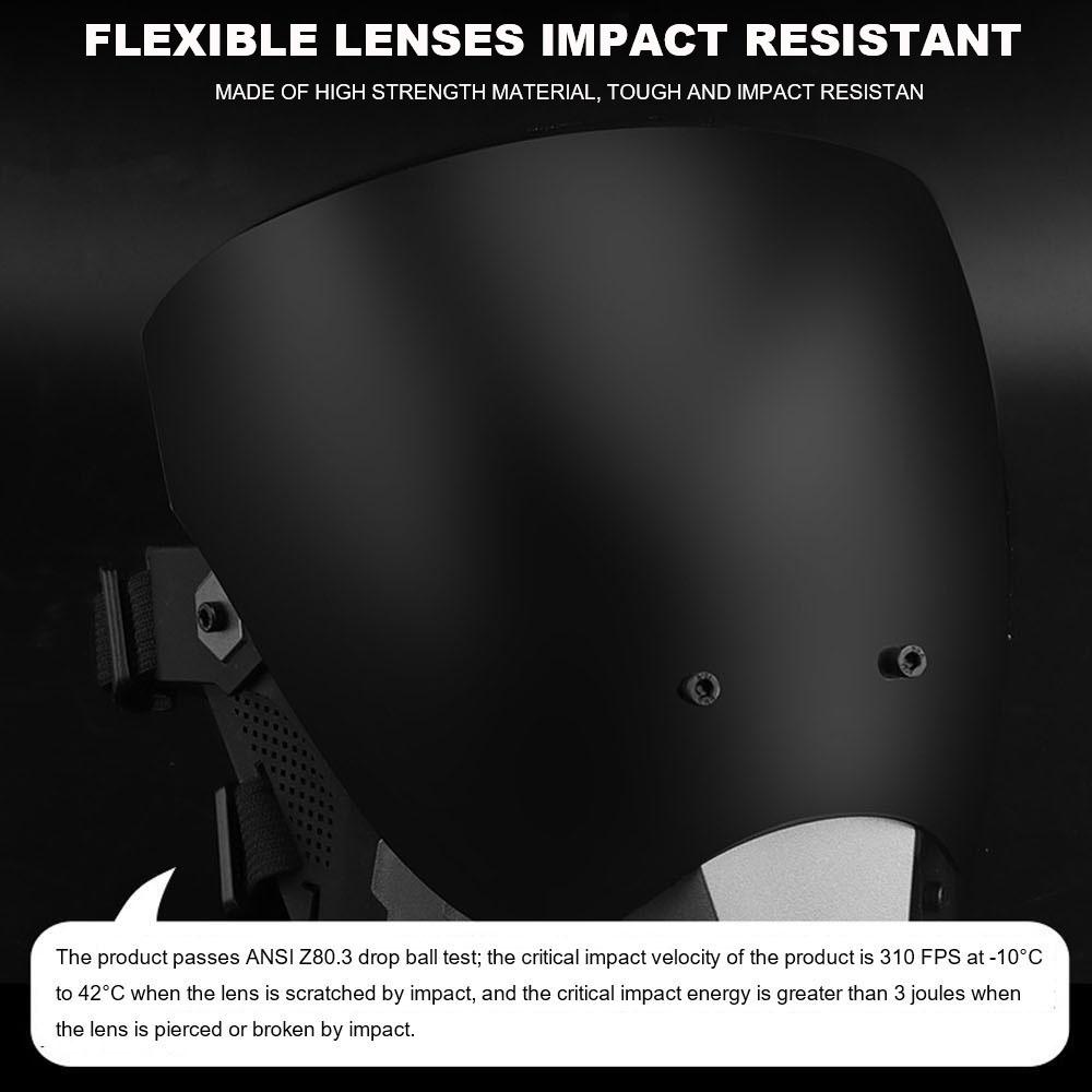 Полнолицевая маска в стиле киберпанк, тактическая противотуманная крышка, очки, дышащие CS, страйкбол, двухсторонний пейнтбол, защитное снаряжение для военных игр