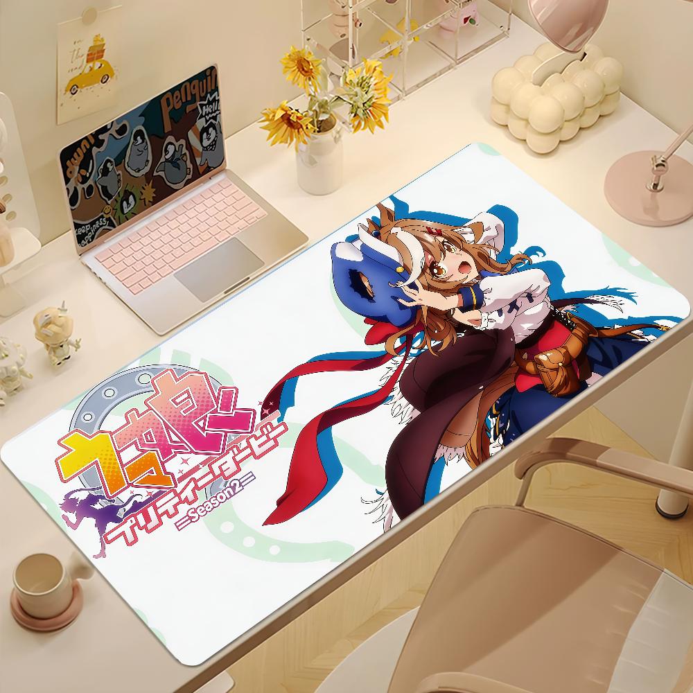 Игровой коврик для мыши Umamusume Pretty Derby, большой, нескользящий, с оверлоком, для настольного компьютера, клавиатуры, мыши, офиса, геймера, студента