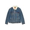 Levis FW22 Fleece Lined Denim Jacket Men Jackets Dark-Blue 163650041