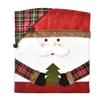 Christmas Chair Cover Snowman Santa Claus Deer Shape Christmas Themed Back Cover Restaurant Seating Decor