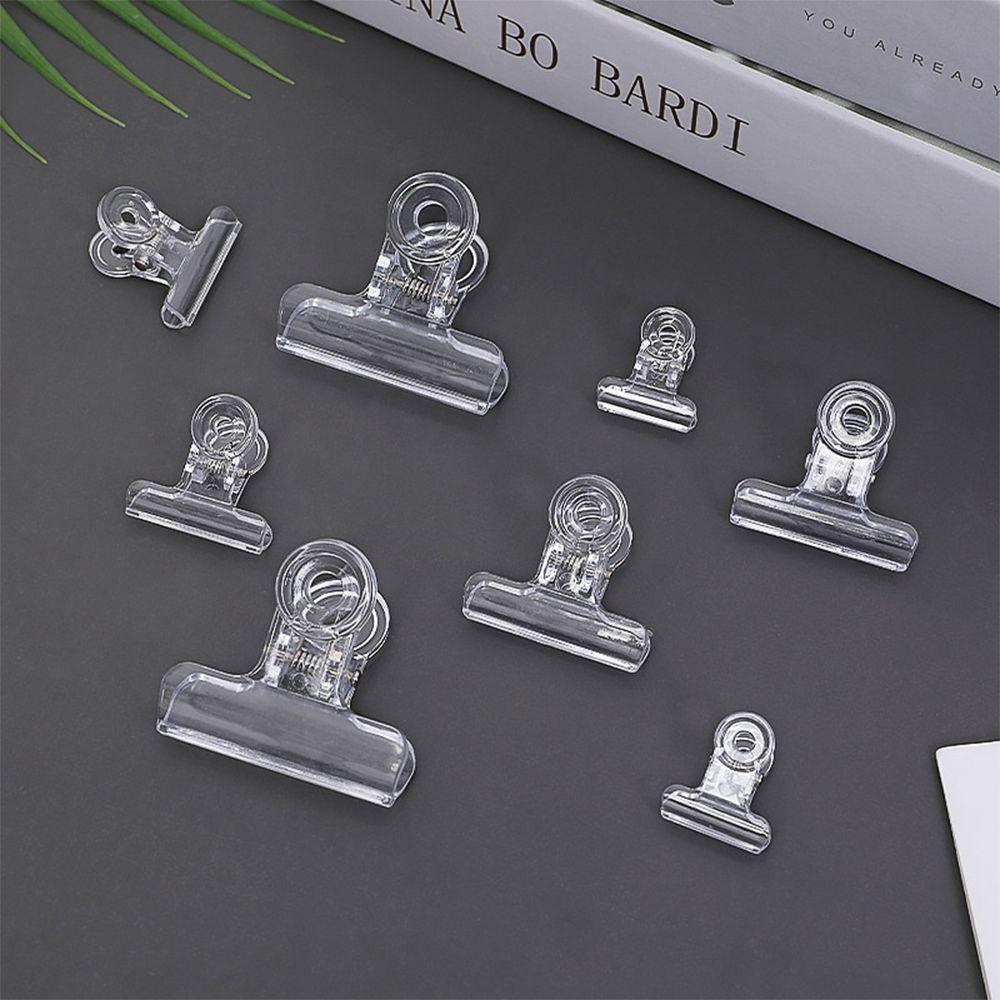 Acrylic Transparent Office Supplies Long Tail Clip Dovetail Clamp Memo Folder Food Storage Clip