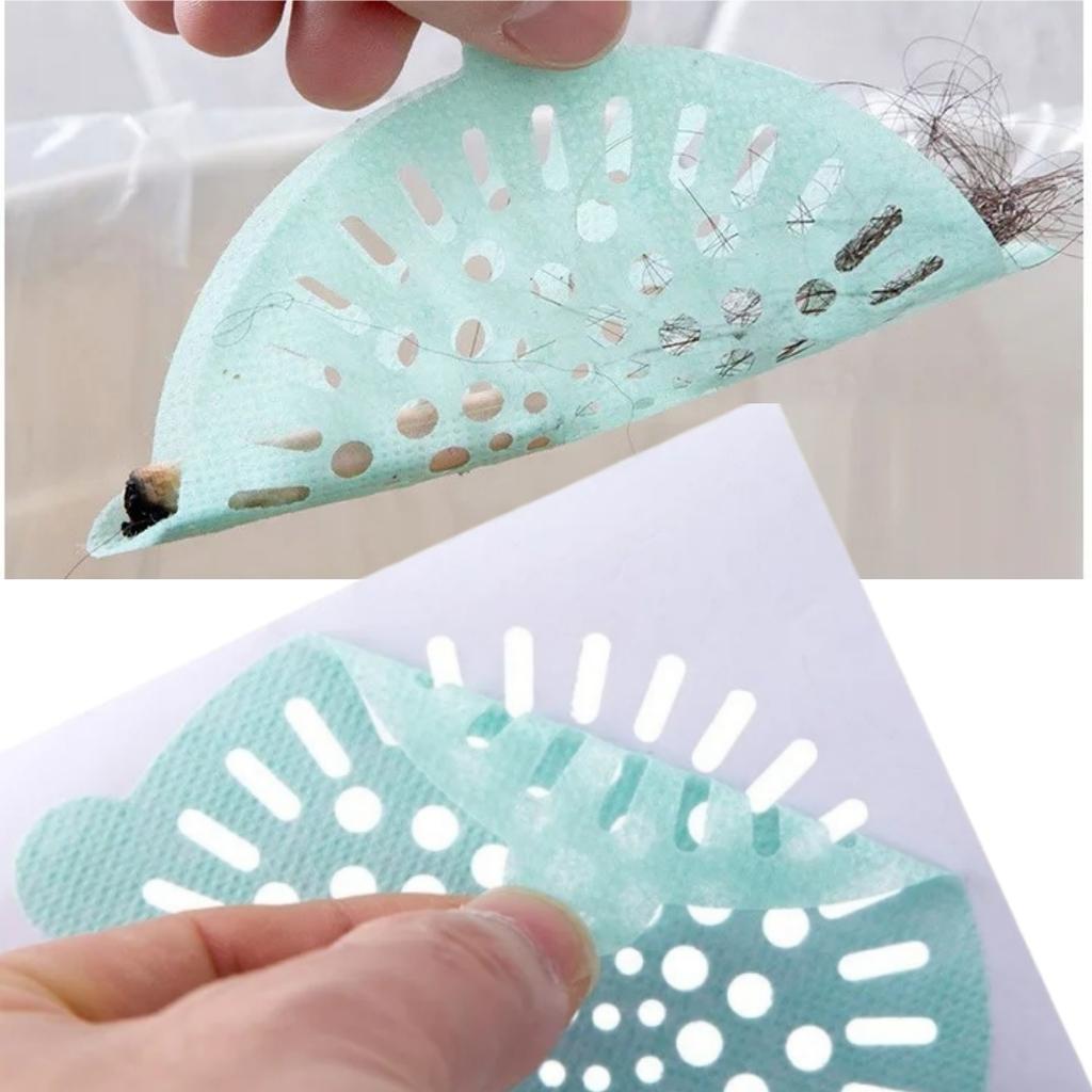50pcs 10x10cm Disposable Floor Drain Stickers Anti-blocking Filter Floor Drain Mesh Sticker Hair Catcher Stopper Shower Drain