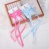 2Pcs/Set Long Ribbon Bow Hair Clips for Women Girls Headwear Hairpin Black White Bow Top Clip Children Female Hair Accessories