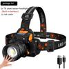 Перезаряжаемый налобный фонарь с датчиком COB Chip LED Zoom Fishing Torch Outdoor Super Bright Waterproof Camping Hunting Warning Head Lamp