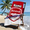 Custom Name Personalized football team Print Beach Towel, for Trip Camping Beach Party Home Decor, Birthday Gift for Family & Friends