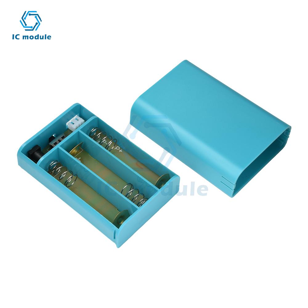 Портативный корпус Power Bank 12В - Безпаечный корпус на 3 элемента 18650 (последовательное подключение) с разъемом 2.54мм 3P и индикатором уровня заряда