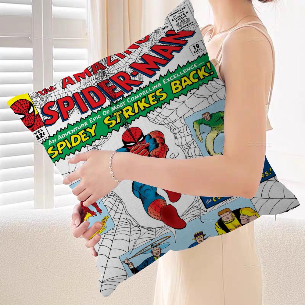 S-Spider-Man Superhero Classic Movie Pillow Cover Sofa Cushion Cover Home Room Decoration Children Gift