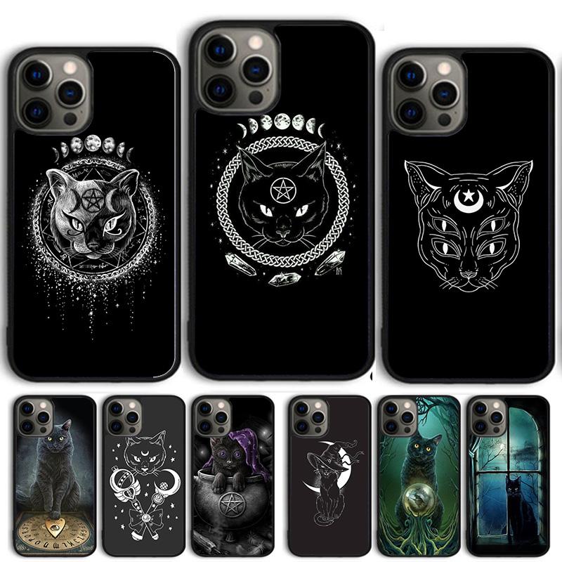 Witch and cat Colorful Cute Phone Case For iPhone 17 Air 13 12 14 15 16 Cover For Apple 14 15 16 Pro Max Plus