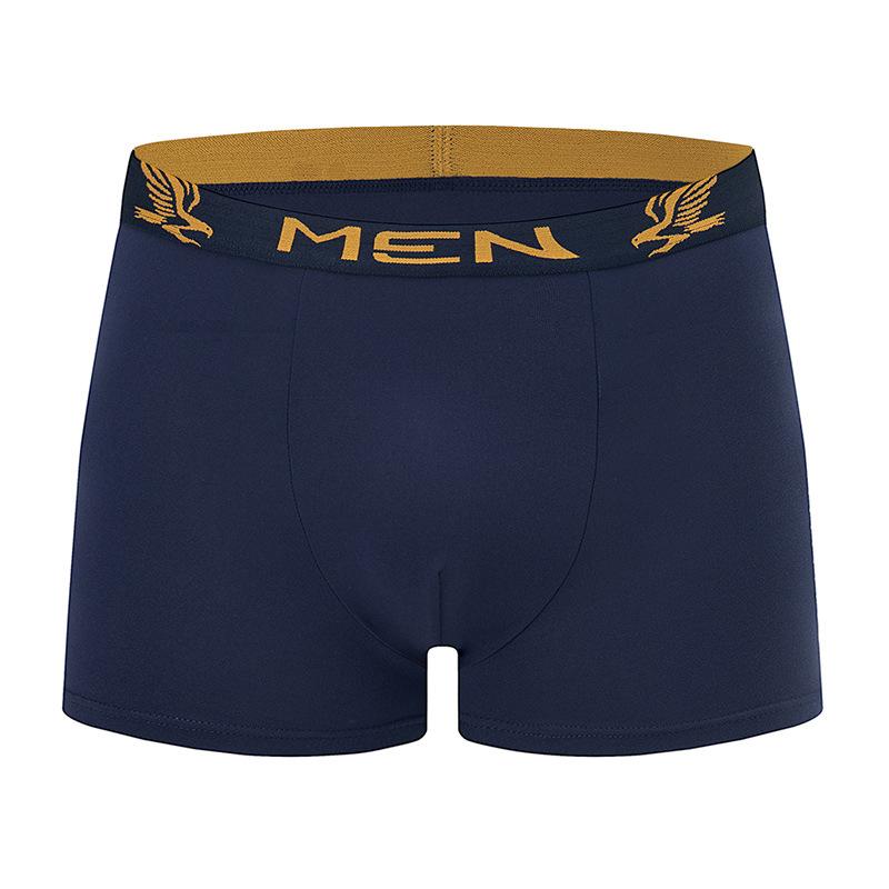 4 Pack Men's Solid Color Boxer Briefs Comfortable Breathable Fashion Underwear Multi-Color