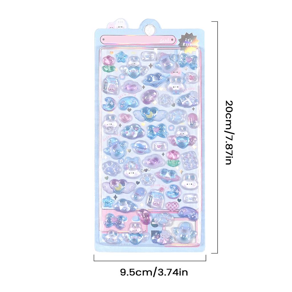 3D Cartoon Relief Sticker Assorted Style 3D Cartoon Relief Sticker Japanese style Shiba Inu sushi DIY Crystal Jelly Patch