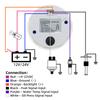8 Colors Backlight Digital 52mm Car 4 in 1 Multifunction Gauge with Fuel Level Oil Pressure Water Temp Voltmeter Temp Sensor