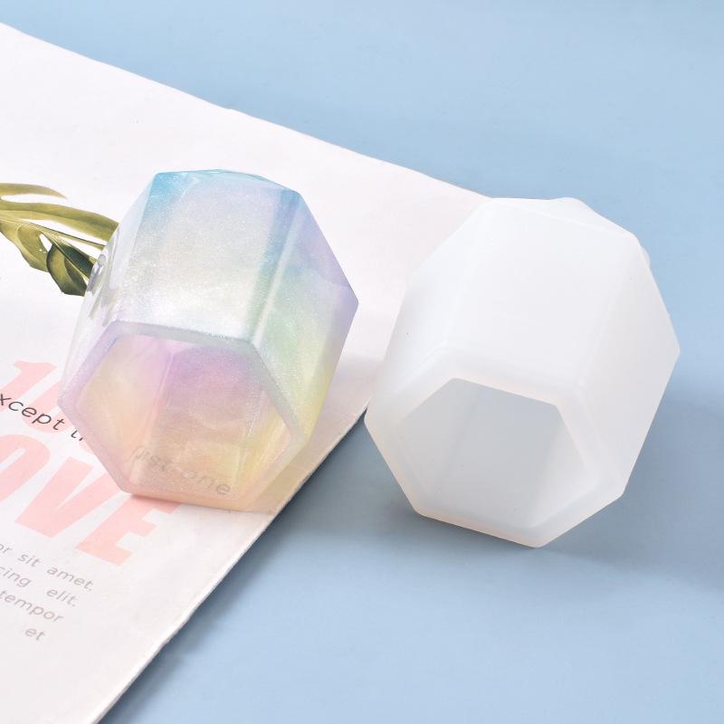 Poppy DIY Crystal Epoxy Mold for Handmade Hexagonal Pencil Holder Storage.