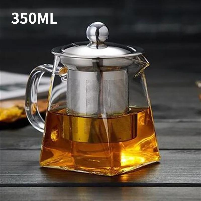 Glass Teapot with Infuser Tea Set Kettle Maker Infusers Jug Teaware Kitchen Dining Bar Home Tea Kit Glass Teapot Samovar