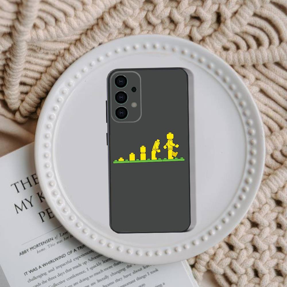 B-Bricks Block puzzle Phone Case For Samsung Galaxy A73,31,32,72,41,53,52,71,22,5G,Note,J7,8,9 Soft Black Cover