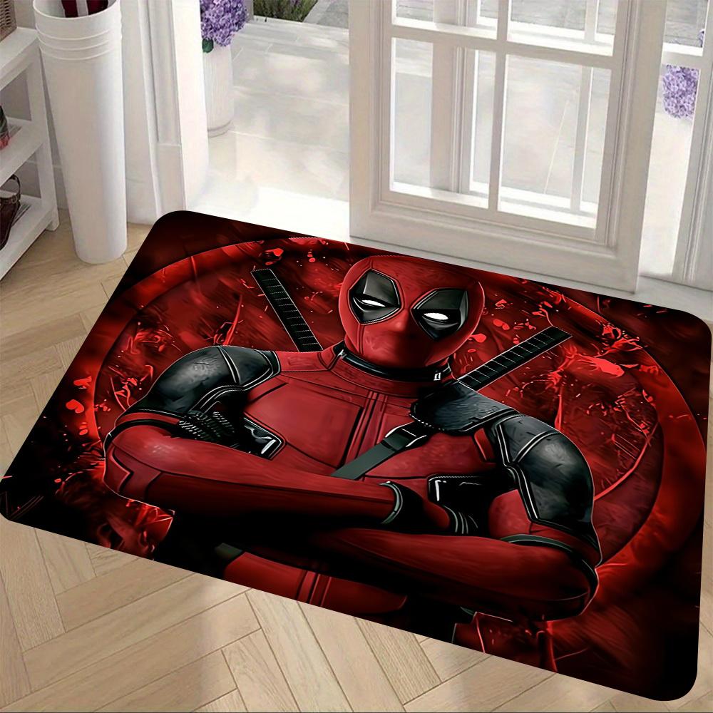1pc Marvel Deadpool Doormat Vibrant Superhero Character Printed Floor Rug with Non Slip Backing Durable Soft Absorbent Mat Ide