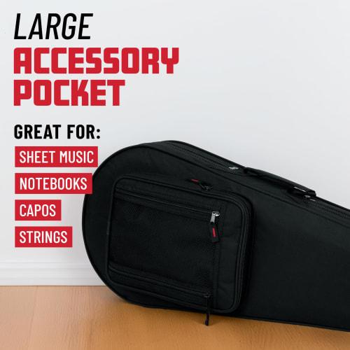 GATOR Lightweight Semi-Hard Case for Mandolin, GL Guitar Series, Made of EPS (GL-MANDOLIN)