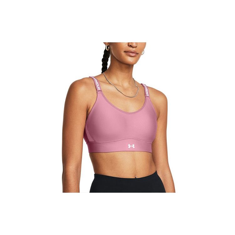 Under Armour Infinity 2.0 Solid Training Medium Intensity Sports Bra Women Underwear Essence-Pink 1384123-697